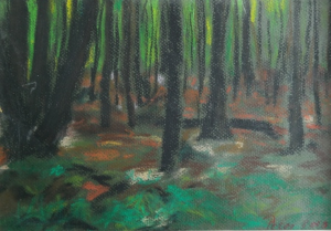 Forest – pastels by Peter Gulian