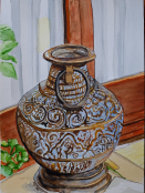 Copper pot – watercolour painting by Peter Gulian