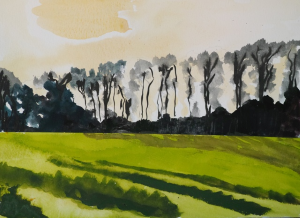 High Wycombe – watercolour and ink by Peter Gulian