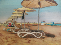 Castella beach – oil painting by Peter Gulian