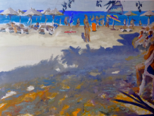 Beach evening – watercolour by Peter Gulian