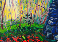 Gotjawal forest – oil painting by Peter Gulian