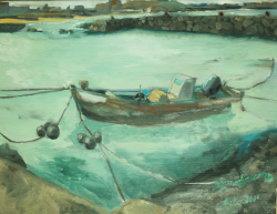 Harbour – oil painting by Peter Gulian