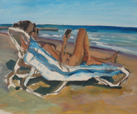 Beach – oil painting by Peter Gulian