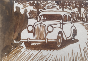 Car – watercolour by Peter Gulian