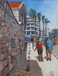 Peter Gulian – Finikoudes painting